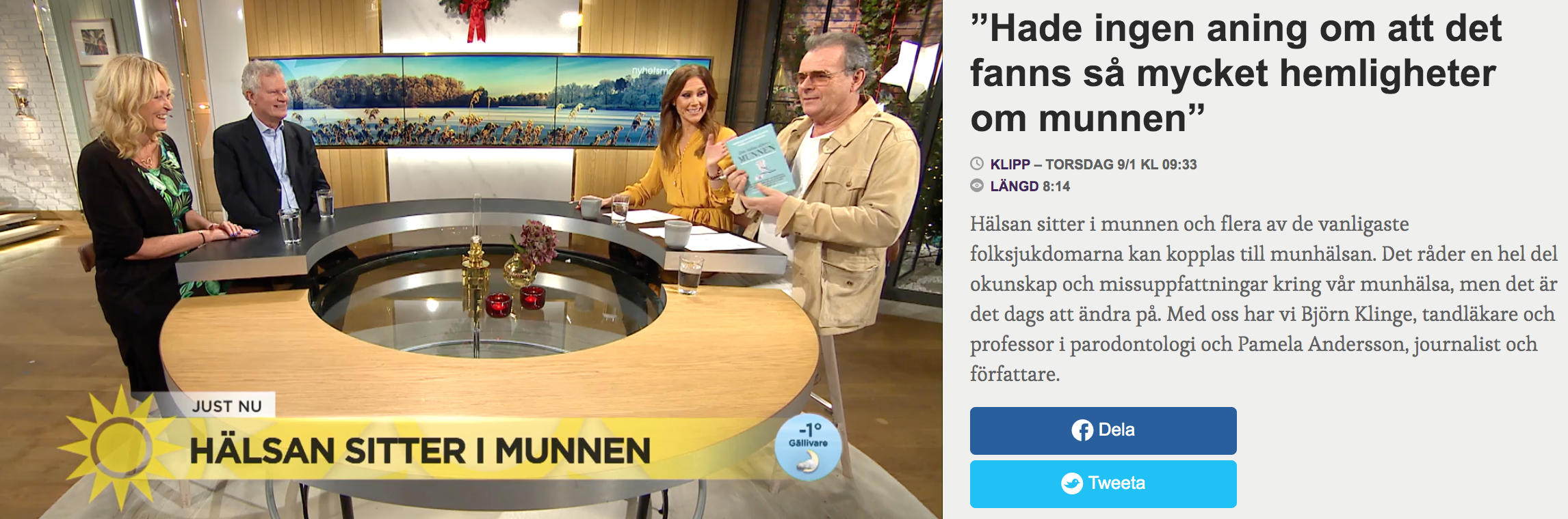 Björn och Pamela gästade Nyhetsmorgon